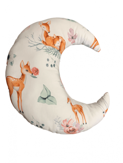 Coussin lune bambi ballon coton rose. L'Atelier Mama