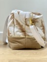 Sac à langer pampa et velours caramel entièrement molletonné. Fabriqué avec amour.