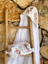 Cape de bain et trousse renard écureuil en éponge bambou. L'Atelier Mama