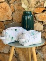 Trousse de toilette S et M eucalyptus. L'Atelier Mama