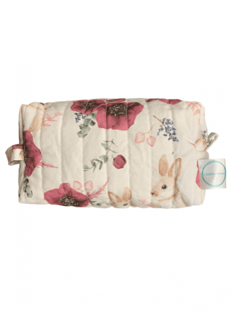 Trousse de toilette matelassée lapin flower. L'Atelier Mama