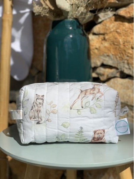 Trousse de toilette winter forest. L'Atelier Mama