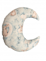 Coussin lune stella bunnies en coton et double gaze. L'Atelier Mama