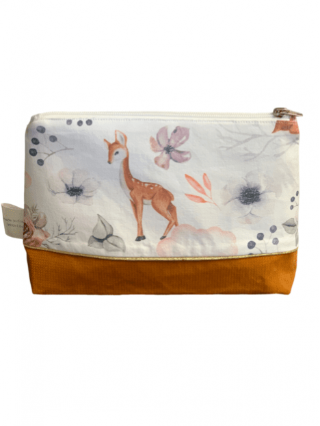 Pochette bambi ballon velvet potiron. L'Atelier Mama