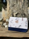 Pochette lapin marin velvet bleu marine. L'Atelier Mama