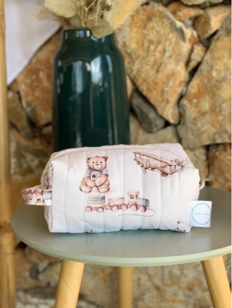 Trousse de toilette teddy love. L'Atelier Mama