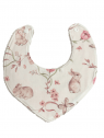 Bavoir bandana sweet bunnies éponge bambou pink. L'Atelier Mama