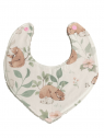 Bavoir bandana ourson flower éponge bambou pink. L'Atelier Mama