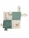 Doudou plat printemps en foret minky jadeite. L'Atelier Mama