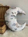 Coussin lune baleine minky night shadow. L'Atelier Mama